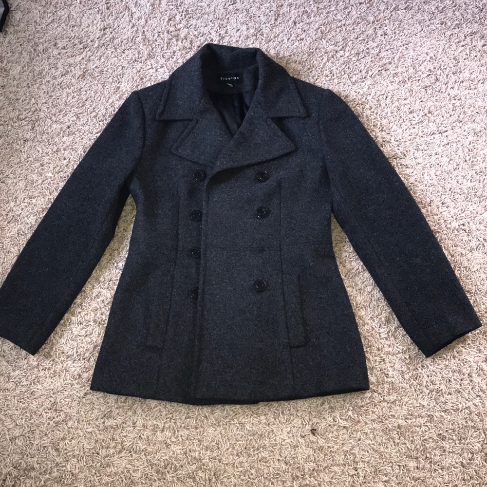 Grey wool Peacoat